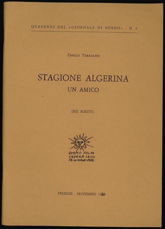 Stagione Algerina un amico - copertina