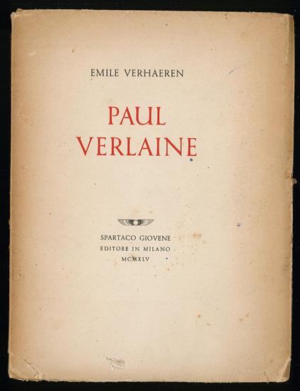 Paul Verlaine - Emile Verhaeren - copertina