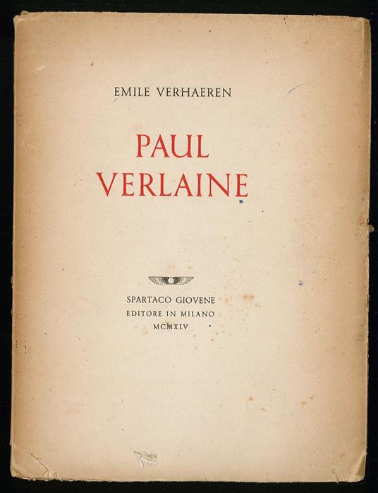 Paul Verlaine - Emile Verhaeren - copertina