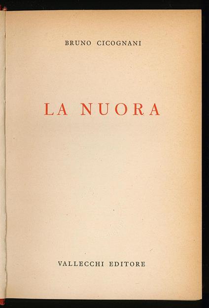 nuora - Bruno Cicognani - copertina