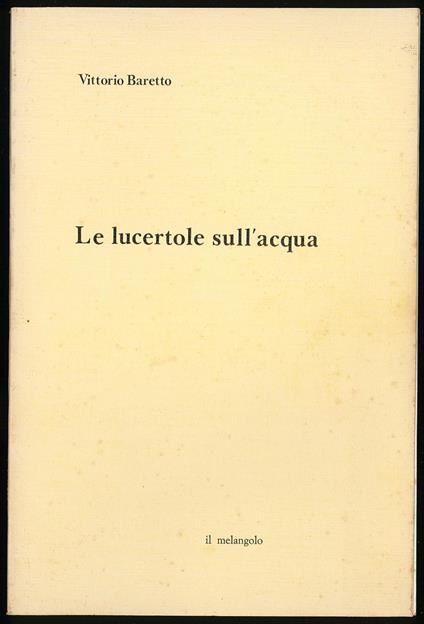 Le lucertole sull'acqua - copertina