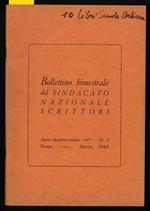 Bollettino bimestrale del sindacato nazionale scrittori  N°2