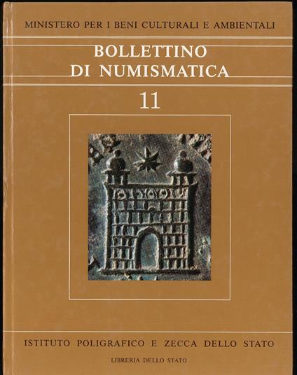 Bollettino di numismatica 11 - Autori Vari - copertina