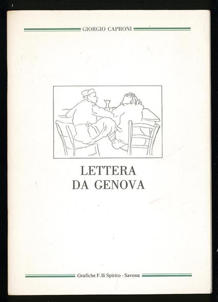 Lettere di Genova - Giorgio Caproni - copertina