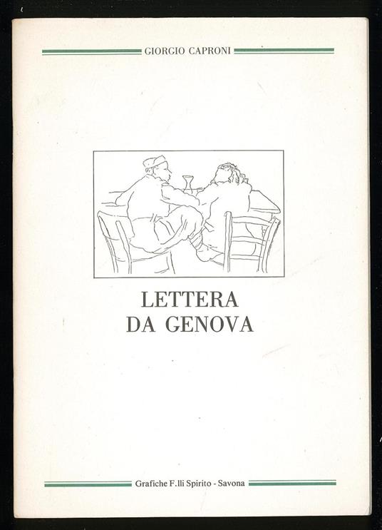 Lettere di Genova - Giorgio Caproni - copertina