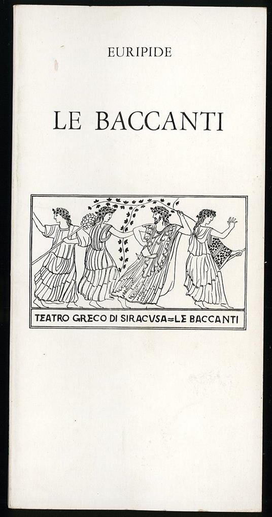 Le baccanti - Euripide - copertina