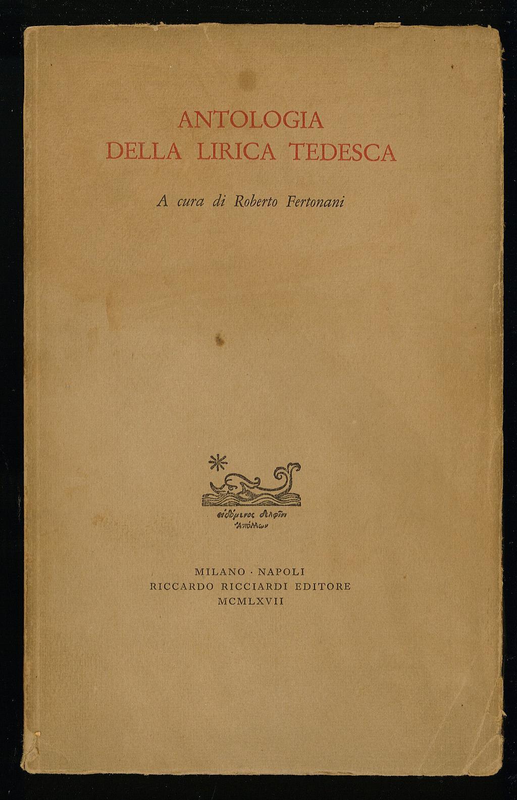 Antologia della lirica tedesca