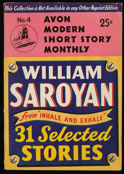 31 selected stories - William Saroyan - copertina