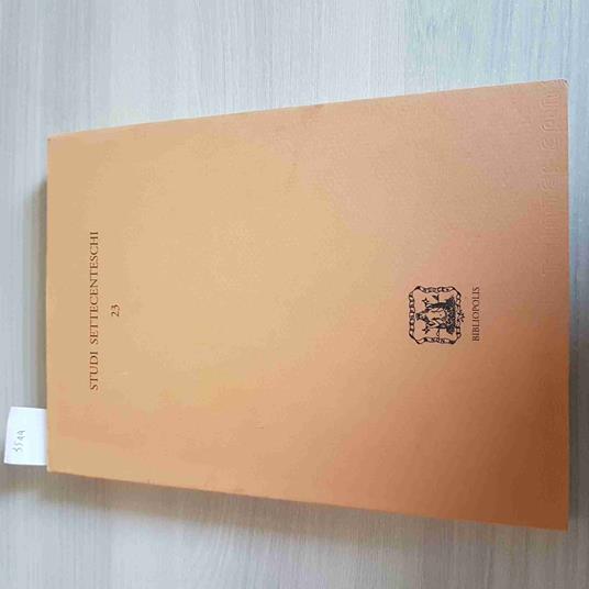 STUDI SETTECENTESCHI 23 diderot beccaria melegnanello algarotti BIBLIOPOLIS 2003 - copertina