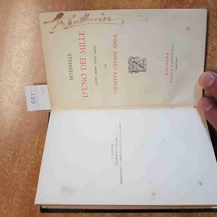 GIUSEPPE ABBA Noterelle d'uno dei mille edite dopo vent'anni 1880 ZANICHELLI - Giuseppe Abbate - copertina