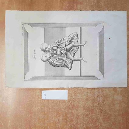 INCISIONE STAMPA '800 anatomia umana medicina OTTOCENTO 37 X 23 cm - copertina