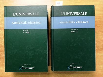 ANTICHITà CLASSICA completa 2 VOLL enciclopedia L'universale Le Garzantine698 - copertina
