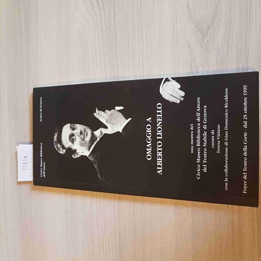 Omaggio A Alberto Lionello - Teatro Di Genova - 1999 - copertina