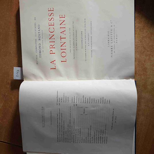 EDMOND ROSTAND - LA PRINCESSE LOINTAINE 1910 PIERRE LAFITTE piece en 4 actes - Edmond Rostand - copertina