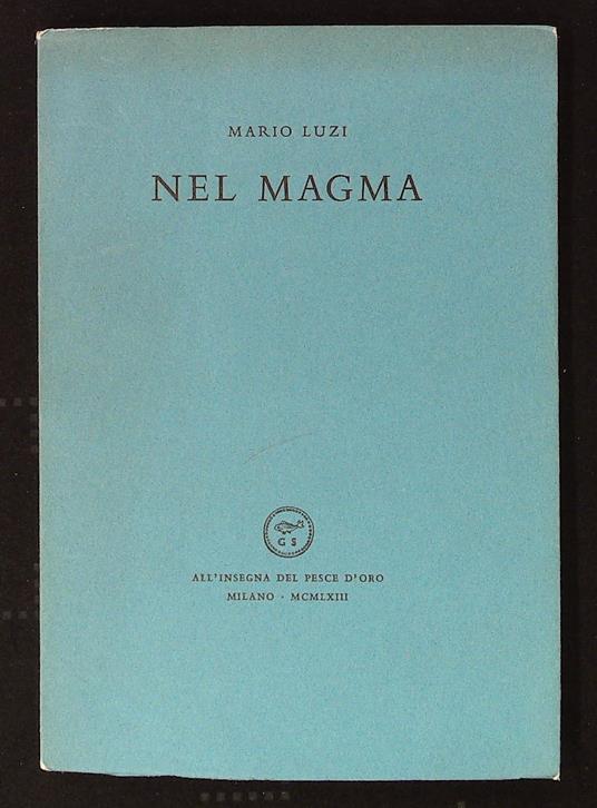Nel magma - Mario Luzi - copertina