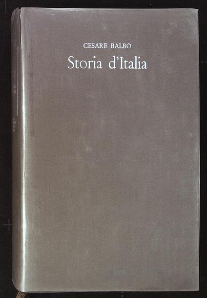 Storia d'Italia - Cesare Balbo - copertina