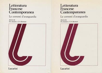 Letteratura Francese Contemporanea. Le correnti d'avanguardia - copertina
