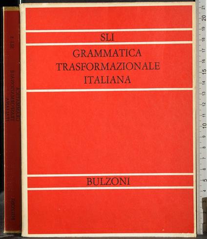 Grammatica trasformazionale italiana - copertina