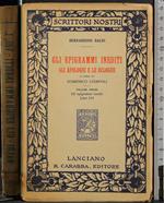 Gli epigrammi inediti. Gli apologhi e le ecleghe. Vol 1