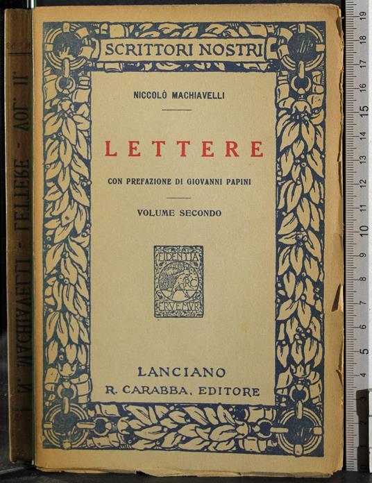 Lettere. Vol 2 - Niccolò Machiavelli - copertina