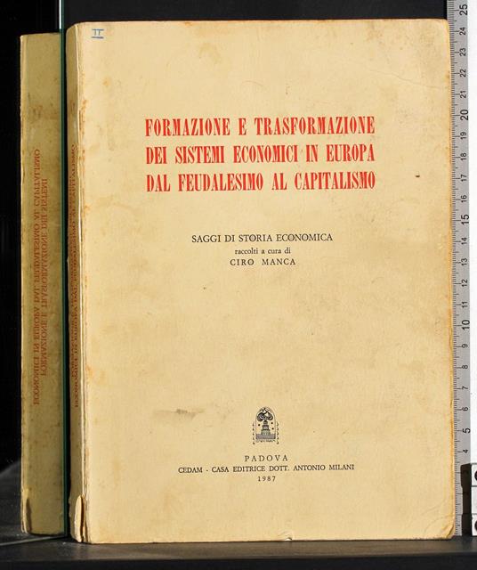 Formazione e trasformazione dei sistemi economici in Europa - Manca - copertina