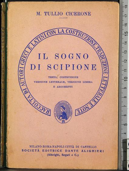 Il sogno di scipione - M. Tullio Cicerone - copertina