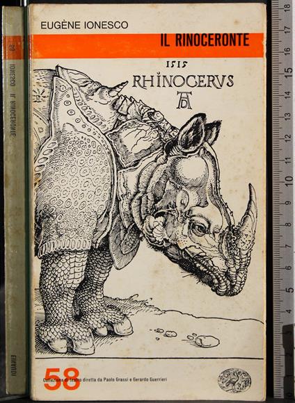 Il rinoceronte - Eugène Ionesco - copertina