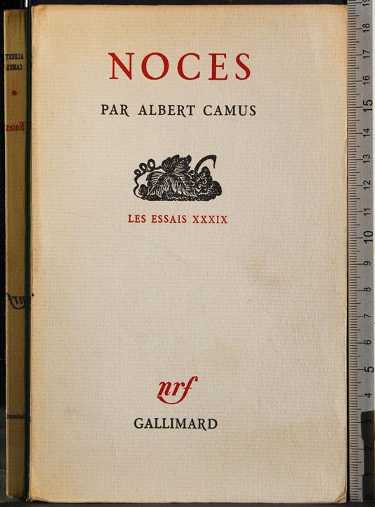 Noces. Les essais XXXIX - Albert Camus - copertina