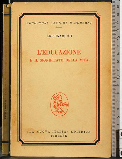 L' educazione e il significato della vita - Jiddu Krishnamurti - copertina