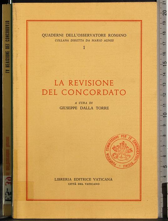 revisione del concordato - Giuseppe Dalla Torre - copertina