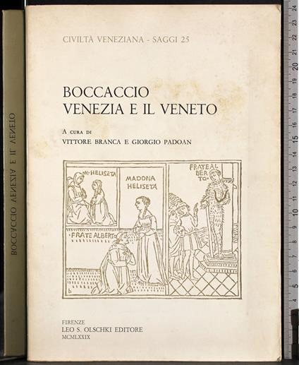 Boccaccio Venezia e il veneto - Paola Branca - copertina