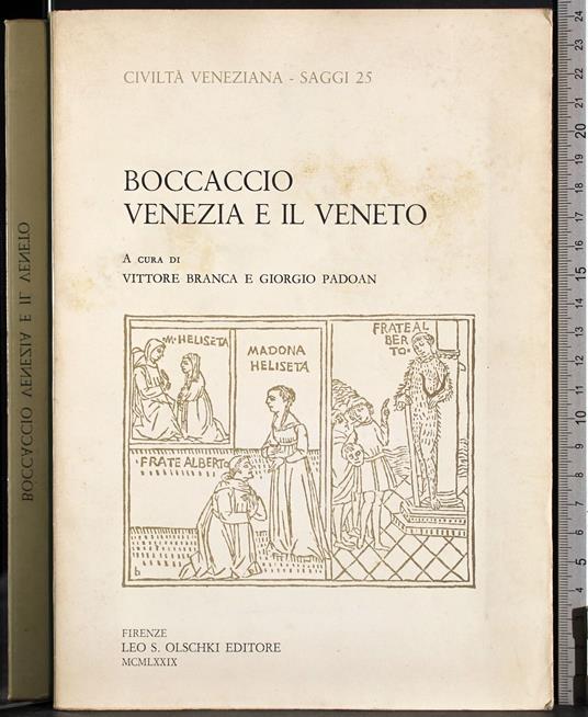 Boccaccio Venezia e il veneto - Paola Branca - copertina