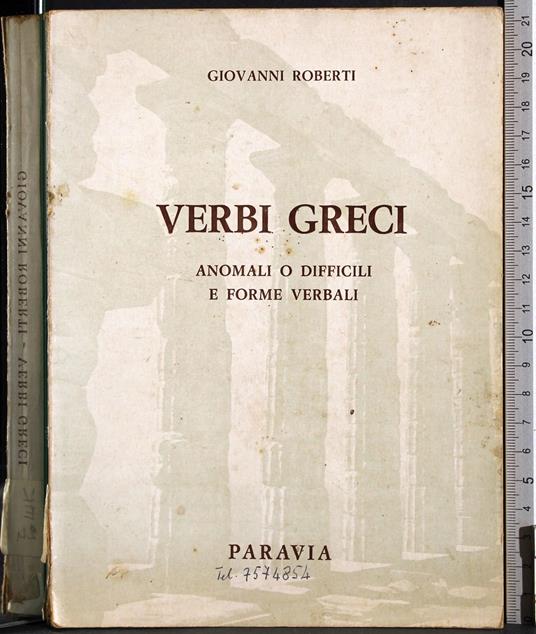 Verbi greci - Giovanni Roberti - copertina