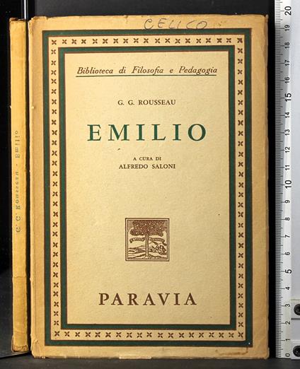 Emilio - Jean-Jacques Rousseau - copertina