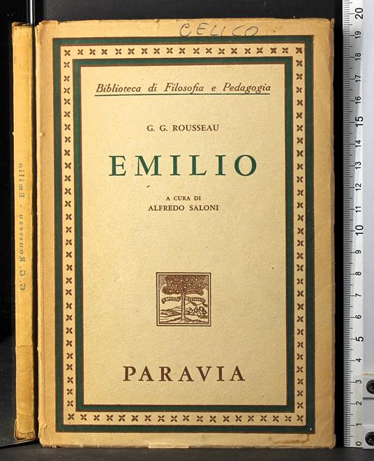 Emilio - Jean-Jacques Rousseau - copertina