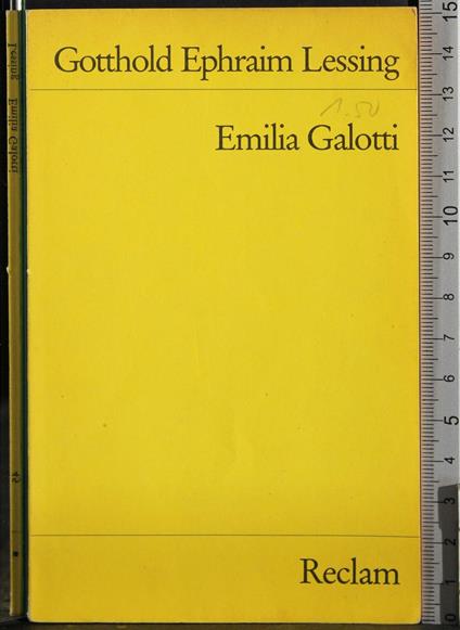 Emilia Galotti - Gotthold Ephraim Lessing - copertina