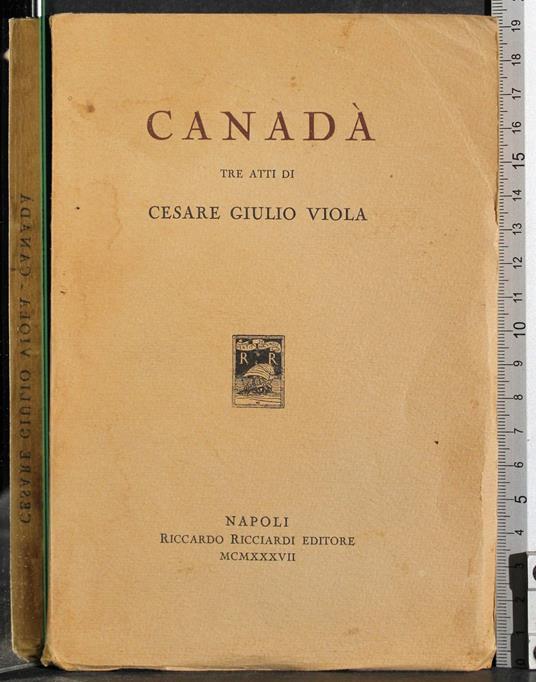 Canada - Cesare Giulio Viola - copertina