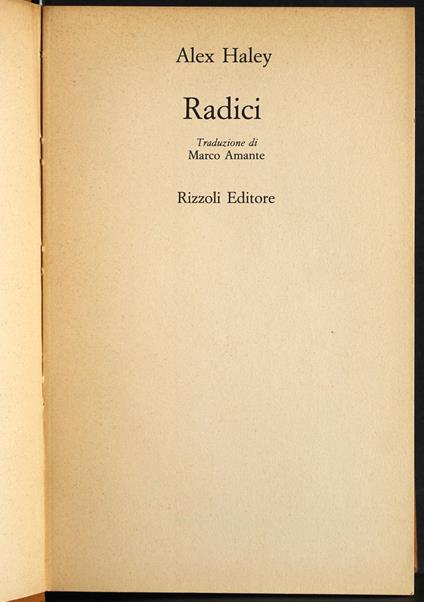 Radici - Alex Haley - copertina