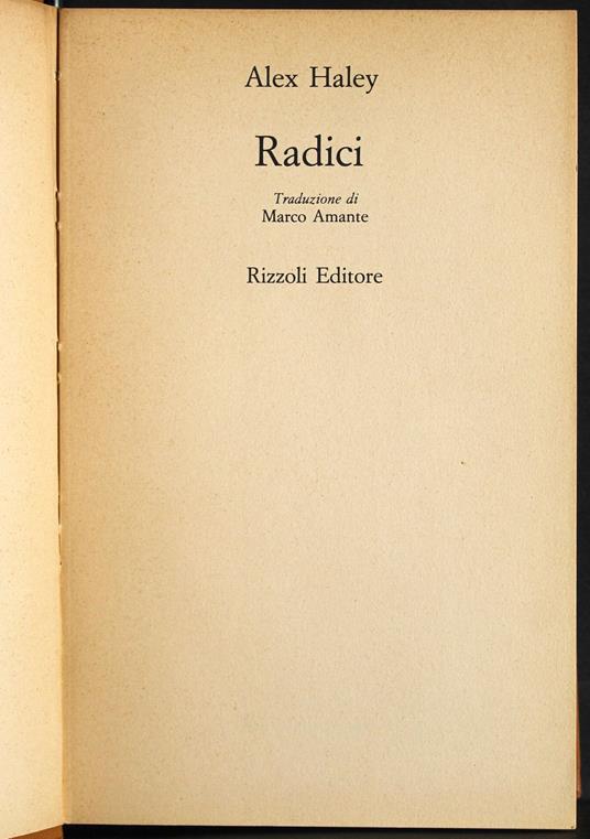 Radici - Alex Haley - copertina