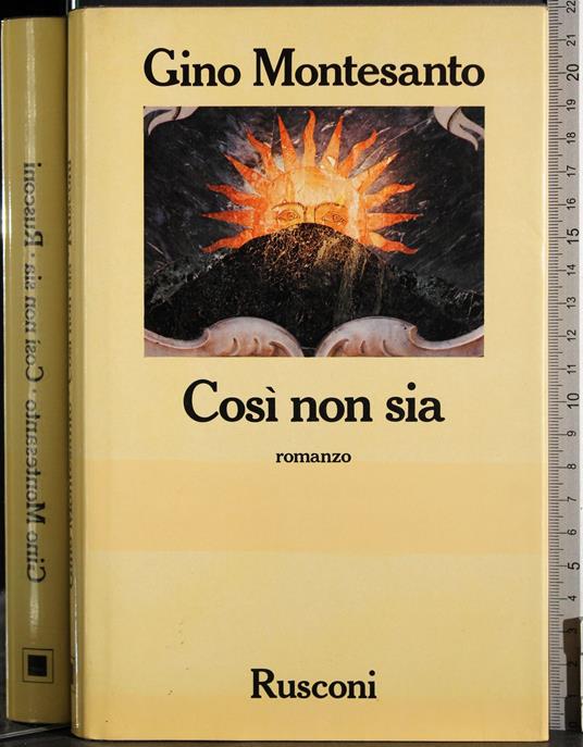 Così non sia - Gino Montesanto - copertina
