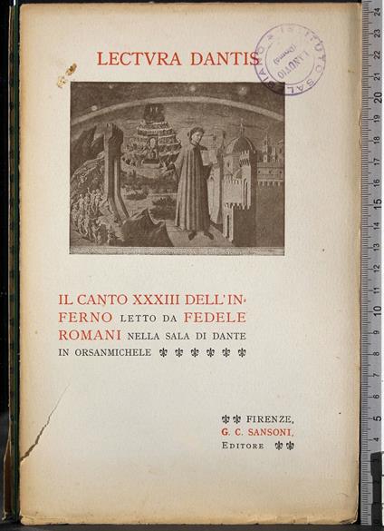 Il canto XXXIII dell'inferno - Romani - copertina