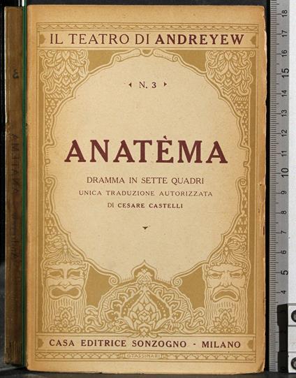 Anatema. Dramma in sette quadri - Leonid Andreev - copertina