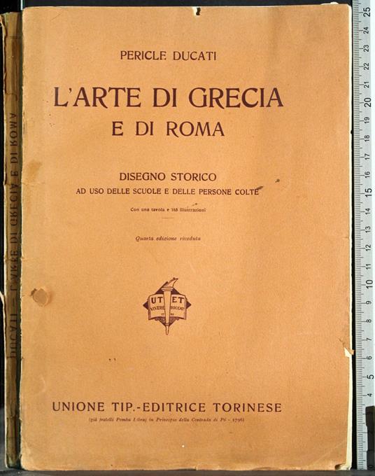 L' arte di Grecia e di Roma - Pericle Ducati - copertina