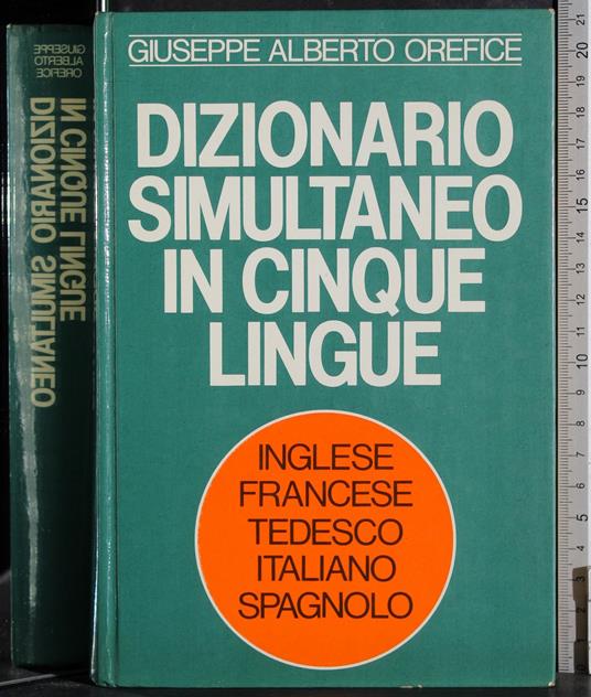 Dizionario simultaneo in cinque lingue - copertina