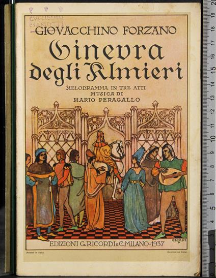 Ginevra degli almieri. Melodramma in tre atti - copertina