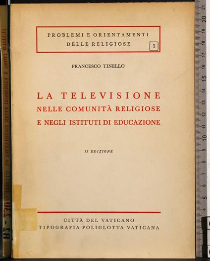 Televisione nelle comunità religiose, istituti educazione - copertina