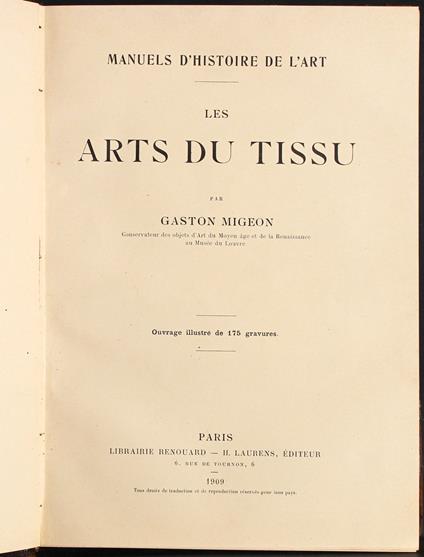 Manuels d'histoire de l'art. Les arts du tissu - copertina