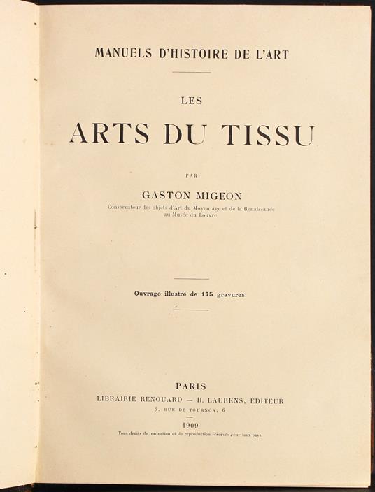 Manuels d'histoire de l'art. Les arts du tissu - copertina