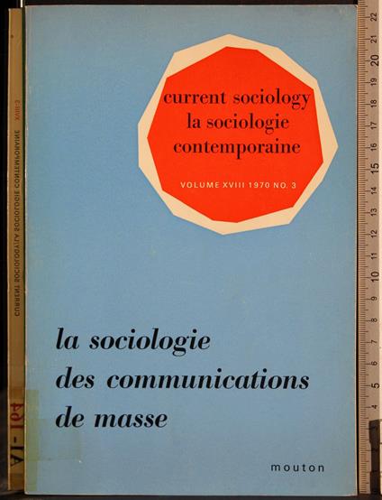 sociologie des communications de masse - copertina