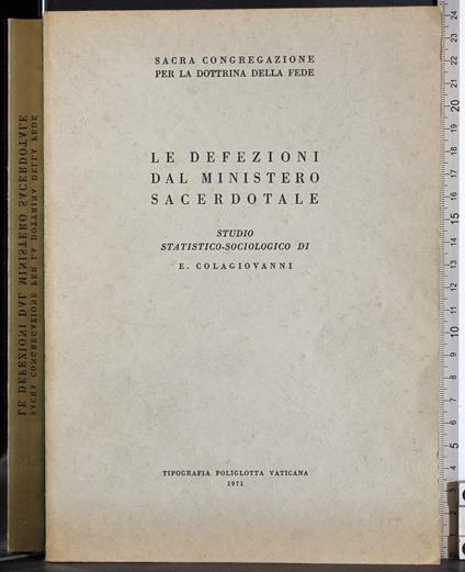 Le defezioni dal ministero sacerdotale - Giovanni Caola - copertina
